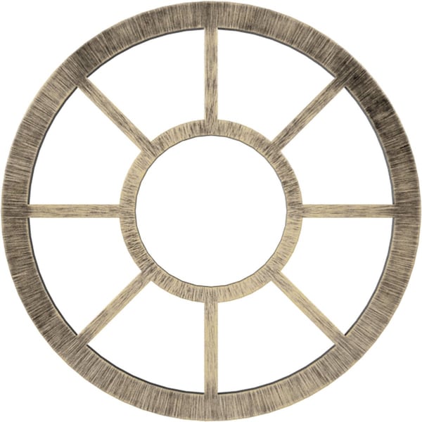 Ekena Millwork Grace Architectural Grde PVC Pierced Ceiling Medallion, Antiqued Pale Gold, 20"OD x 7 1/4"ID x 1/2"P CMPP20GRAPG - main